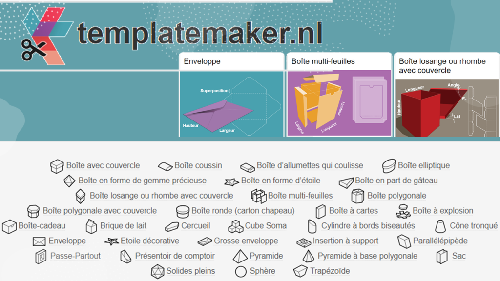Templatemaker, créez vos boîtes et vos solides PortailEduc